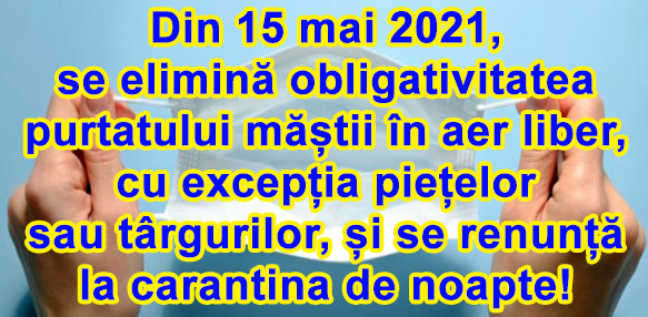 Fără mască în aer liber, din 15 mai post thumbnail